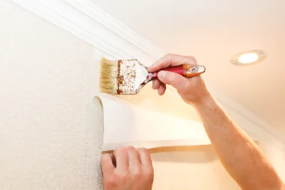 Pose de papier peint à Louches — revêtements muraux et toiles de verre